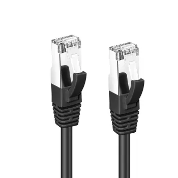 MicroConnect MC-SFTP6A005S tinklo kabelis, juodas, 0,5 m, Cat6a S/FTP (S-STP)
