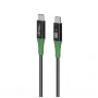 Microconnect MC-SMART USB-C-C-01 USB 2.0 kabelis, 1 m, USB-C kištukas / USB-C kištukas, juodas/žalias