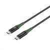 Microconnect MC-SMART USB-C-C-01 USB 2.0 kabelis, 1 m, USB-C kištukas / USB-C kištukas, juodas/žalias