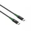 Microconnect MC-SMART USB-C-C-01 USB 2.0 kabelis, 1 m, USB-C kištukas / USB-C kištukas, juodas/žalias