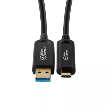 Microconnect MC-USB3.2CA20OP aktyvus optinis USB kabelis USB 3.2 Gen 2 (3.1 Gen 2) 20 m USB A USB C juodas