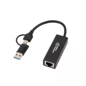 Laidinio tinklo adapteris Microconnect MC-USBACNET1G USB-C į RJ-45 0,2 m Juodas
