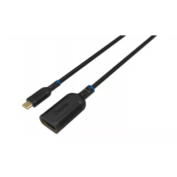 Vaizdo kabelio adapteris MicroConnect MC-USBCDP-A 0,2 m USB Type-C į DisplayPort juodas