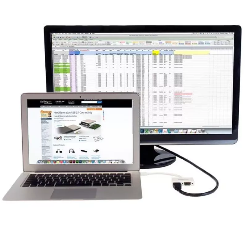 StarTech.com MDP2HDVGAW – 2-in-1 Mini DisplayPort į HDMI arba VGA adapteris, baltas