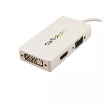 StarTech.com kelioninis A/V adapteris: 3-in-1 Mini DisplayPort į VGA, DVI arba HDMI keitiklis - baltas