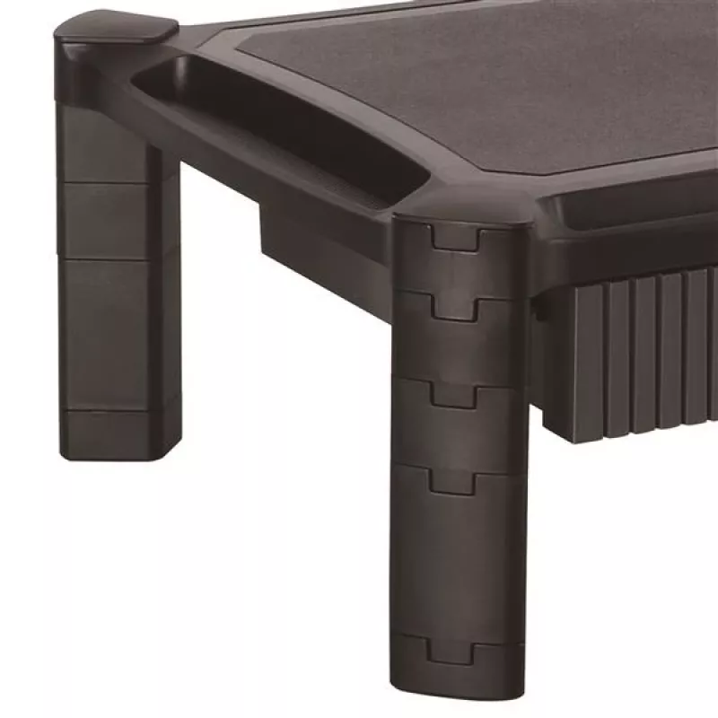 StarTech.com MONSTADJD reguliuojamo aukščio monitoriaus stovas su stalčiumi, laisvai pastatomas, 10 kg, 33-81,3 cm, juodas