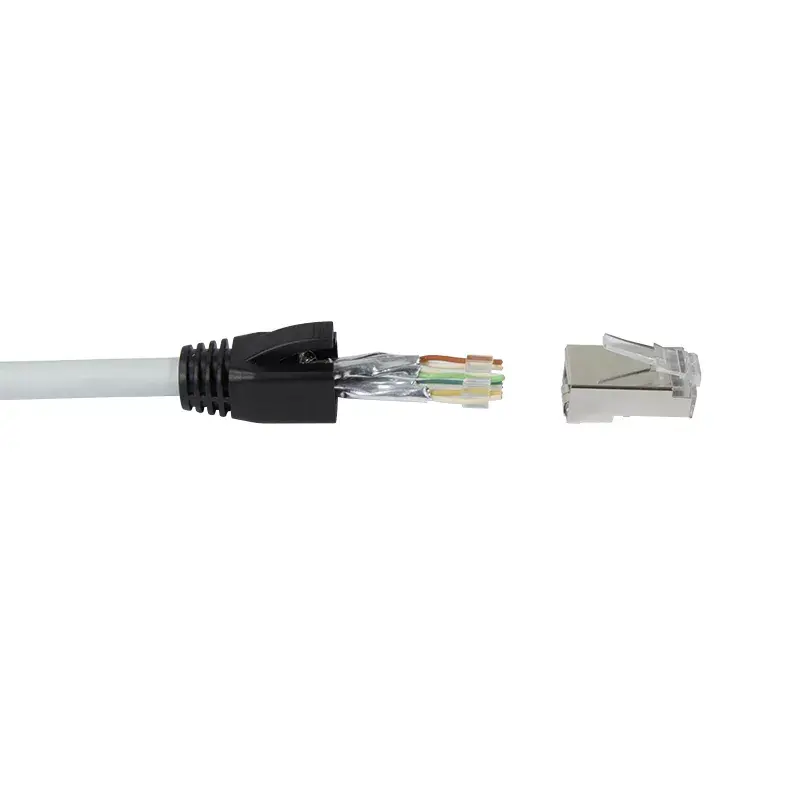RJ-45 jungtis LogiLink MP0070, Cat.6A, 10 Gbps, sidabrinė, 50 vnt.