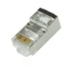 RJ-45 jungtis LogiLink MP0070, Cat.6A, 10 Gbps, sidabrinė, 50 vnt.