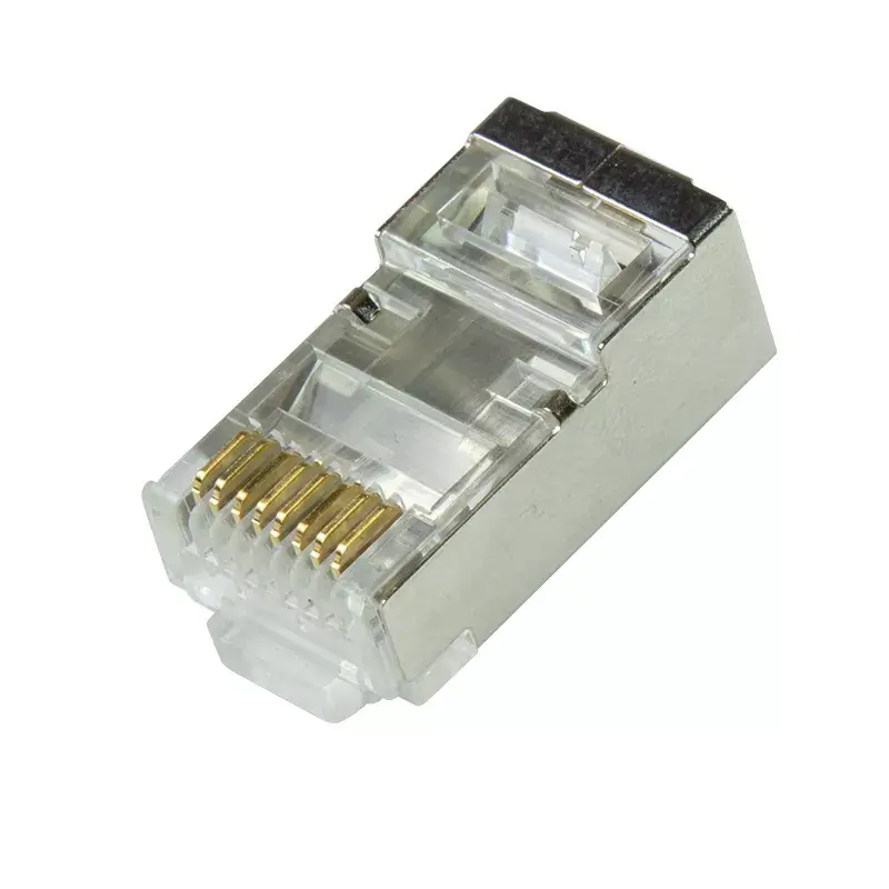 RJ-45 jungtis LogiLink MP0070, Cat.6A, 10 Gbps, sidabrinė, 50 vnt.