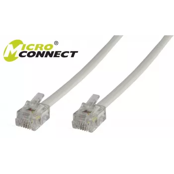 Telefono laidas Microconnect MPK102 RJ12 RJ12 2 m Baltas