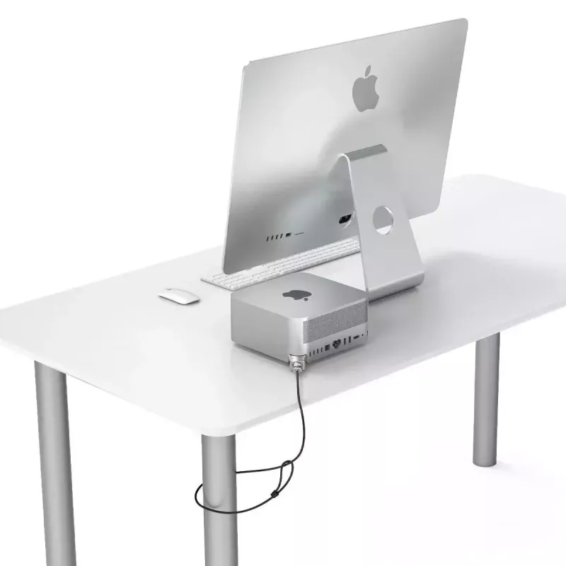 Compulocks Mac Studio Ledge Lock Adapter rakinamas kabelio spyna sidabrinė