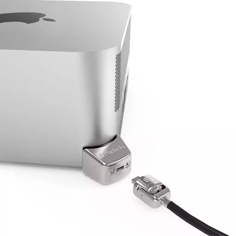 Compulocks Mac Studio Ledge Lock Adapter rakinamas kabelio spyna sidabrinė