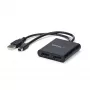 StarTech.com MST šakotuvas – 2 prievadų kelių monitorių adapteris Mini DisplayPort į 2x DisplayPort, dviguba 4K 30Hz, vaizdo skirstytuvas išplėstiniam darbalaukiui Windows kompiuteriuose, mDP 1.2 į 2x DP