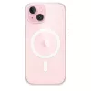 Apple apsauginis dėklas iPhone 15, MagSafe, permatomas, polikarbonatas, 6,1 colio