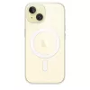 Apple apsauginis dėklas iPhone 15, MagSafe, permatomas, polikarbonatas, 6,1 colio