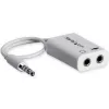 StarTech.com baltas ausinių adapteris ausinėms su atskirais ausinių / mikrofono kištukais - 3,5 mm 4 padėčių į 2x 3 padėčių 3,5 mm M/F