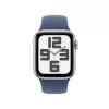 Išmanusis laikrodis Apple Watch SE GPS + Cellular 40mm sidabrinis aliuminis korpusas, denim mėlyna sportinė juosta M/L