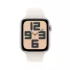 Apple Watch SE GPS + Cellular 44 mm Starlight aliumininis korpusas smėlio spalvos apyrankė