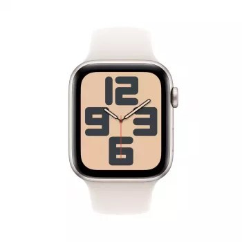 Apple Watch SE GPS + Cellular 44 mm Starlight aliumininis korpusas smėlio spalvos apyrankė