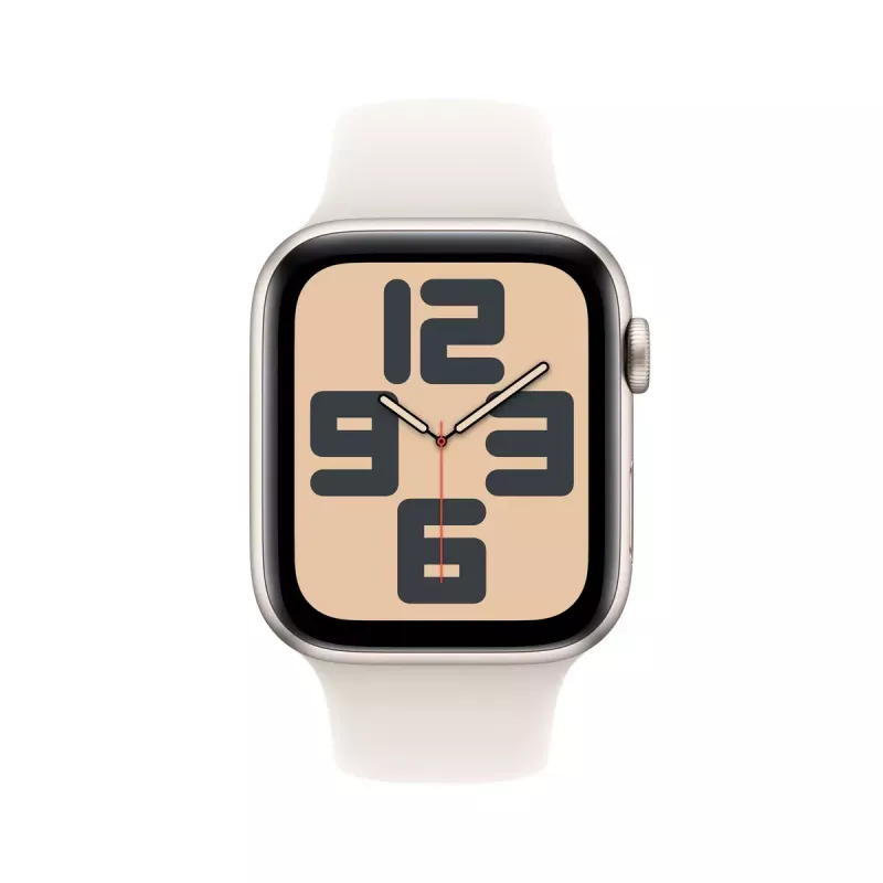 Apple Watch SE GPS + Cellular 44 mm Starlight aliumininis korpusas smėlio spalvos apyrankė
