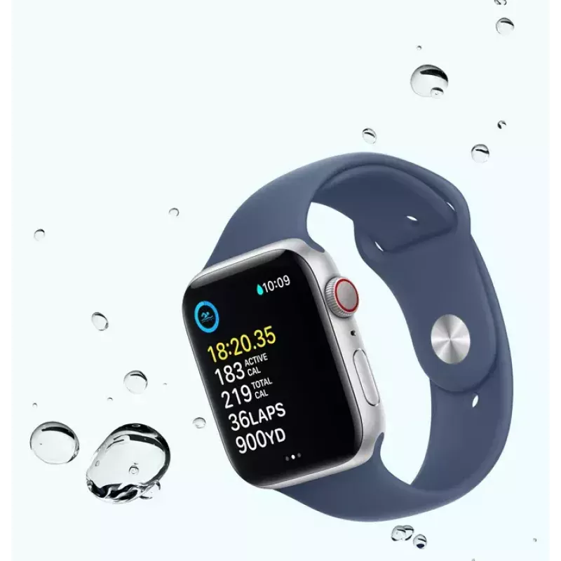 Apple Watch SE GPS + Cellular 44 mm Starlight aliumininis korpusas smėlio spalvos apyrankė