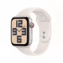 Apple Watch SE GPS + Cellular 44 mm Starlight aliumininis korpusas smėlio spalvos apyrankė