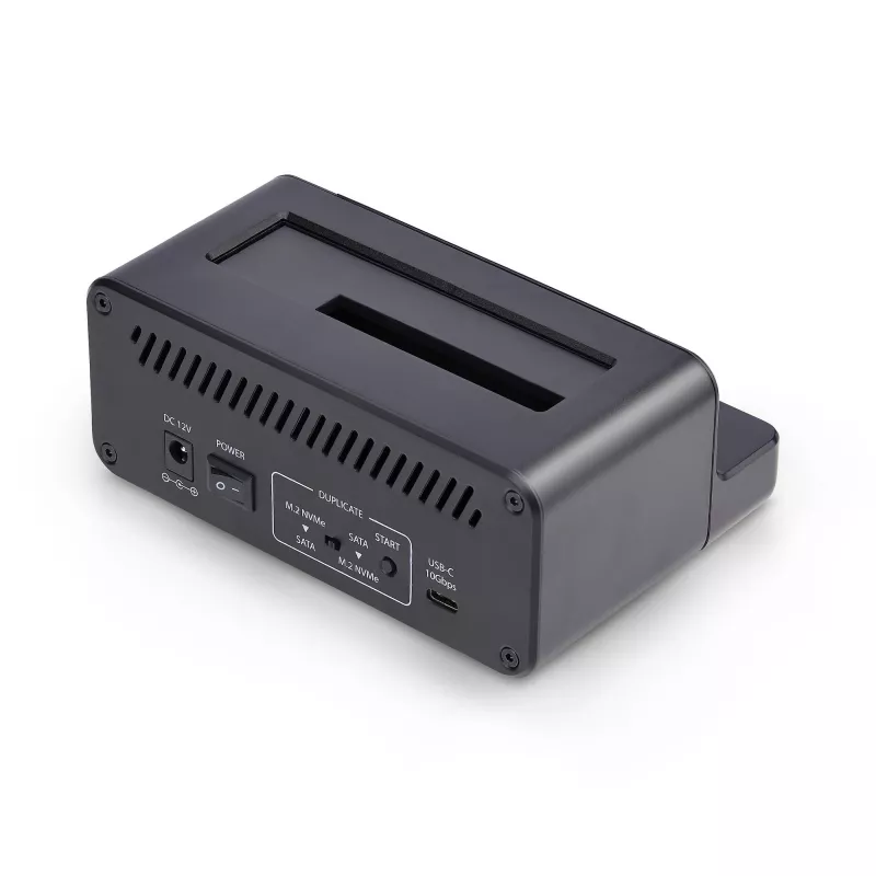 StarTech.com M.2 NVMe į 2,5/3,5 colio SATA diskų kopijavimo įrenginys, dviejų lizdų atskiras SSD klonavimo įrenginys / diskų dokas, dvikryptis NVMe į SATA / SATA į NVMe, iki 27 GB/min, TAA