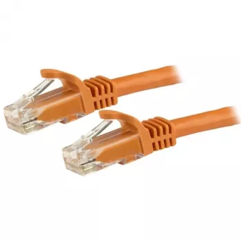 StarTech.com 15m CAT6 Ethernet kabelis oranžinis CAT6 Gigabit Ethernet laidas 250MHz 100W PoE RJ45 UTP tinklo/jungiamasis kabelis be užkabinimo su įtempimo mažinimu, individualiai išbandytas