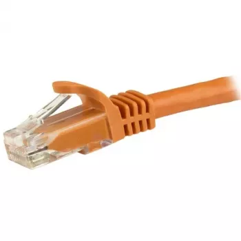 StarTech.com 15m CAT6 Ethernet kabelis oranžinis CAT6 Gigabit Ethernet laidas 250MHz 100W PoE RJ45 UTP tinklo/jungiamasis kabelis be užkabinimo su įtempimo mažinimu, individualiai išbandytas