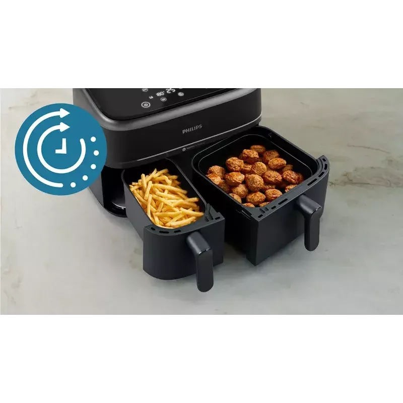 Oro gruzdintuvė Philips 3000 serijos NA352/04 9L 2750W Dvigubas krepšelis