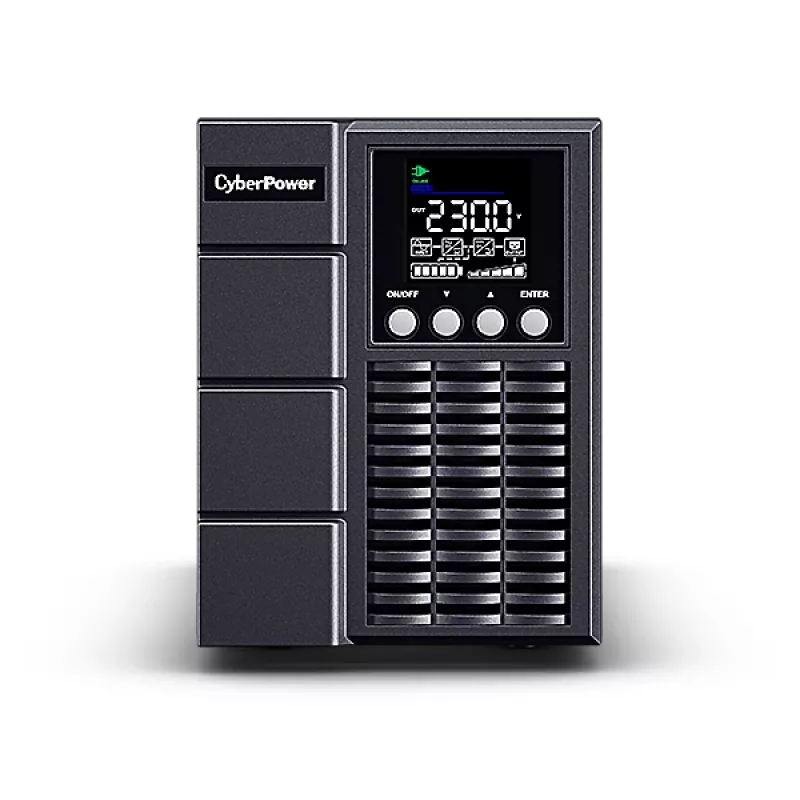 Nepertraukiamo maitinimo šaltinis CYBERPOWER OLS1000EA, Online dvigubos konversijos, 1 kVA/900 W, 3× IEC C13 lizdai, grynas sinusas, LCD, bokštas