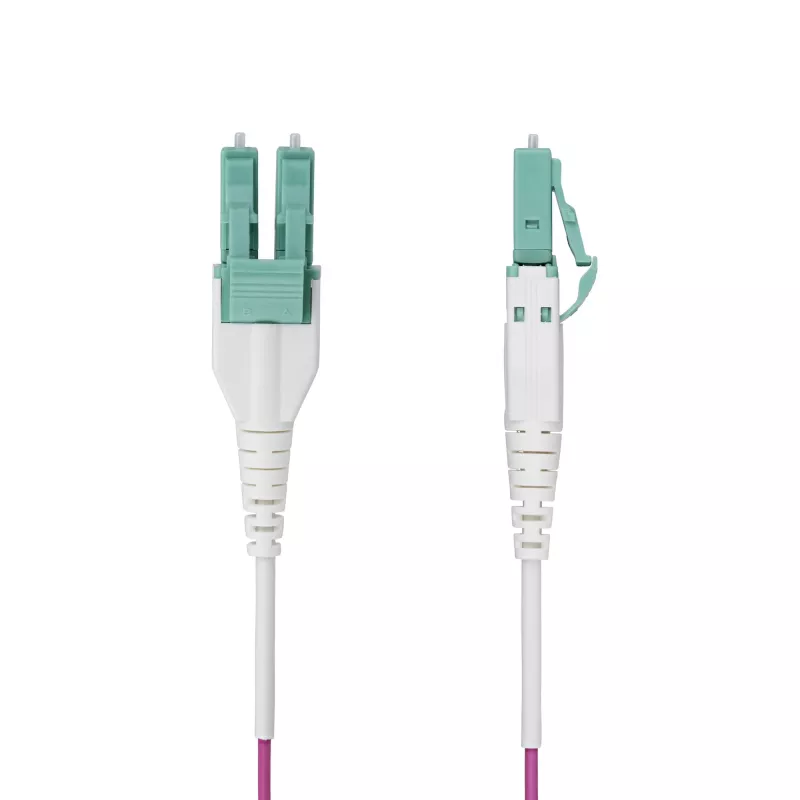 StarTech.com 1m LC-LC UPC OM4 daugiamodis šviesolaidinis kabelis, Erika Violet, 50/125µm, 40G/100G, LOMMF/VCSEL, Uniboot, OFNR