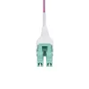 StarTech.com 1m LC-LC UPC OM4 daugiamodis šviesolaidinis kabelis, Erika Violet, 50/125µm, 40G/100G, LOMMF/VCSEL, Uniboot, OFNR