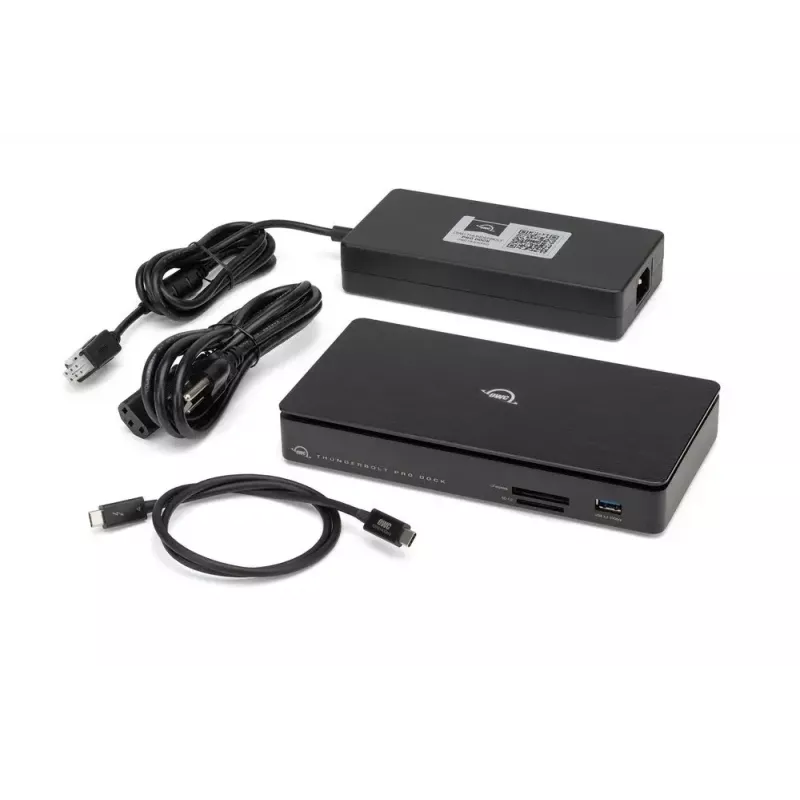 OWC Thunderbolt Pro Dock belaidė Thunderbolt 3 juoda 85W maitinimas 40 Gbit/s