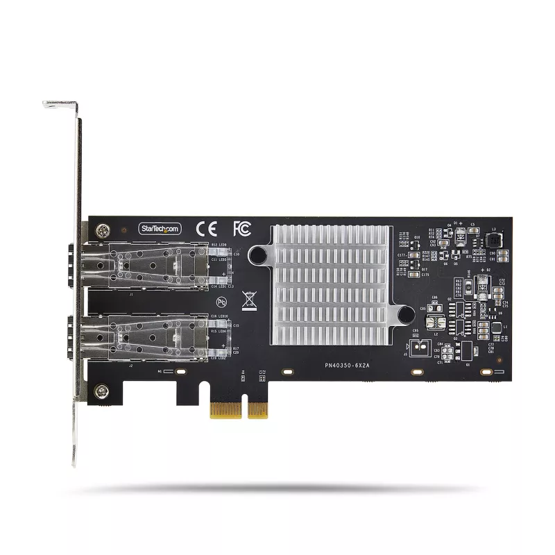 StarTech.com 2 prievadų GbE SFP tinklo plokštė, PCIe 2.0 x1, Intel I350-AM2 2x 1GbE valdiklis, 1000BASE varis/optinis pluoštas, dviejų prievadų gigabito Ethernet NIC, skirta darbalaukio/serviso pagrindinėms plokštėms – suderinama su Windows ir Linux