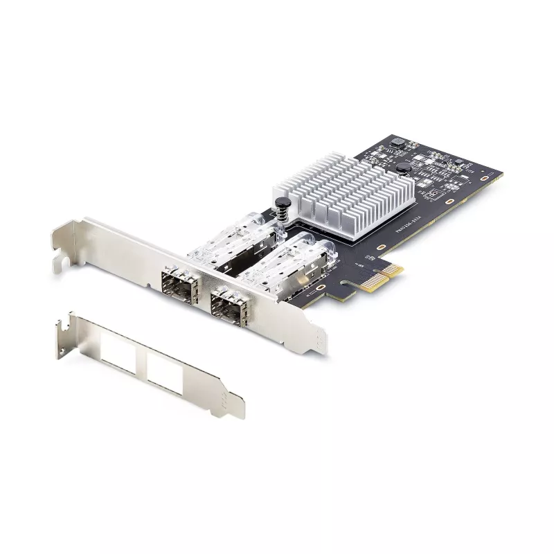 StarTech.com 2 prievadų GbE SFP tinklo plokštė, PCIe 2.0 x1, Intel I350-AM2 2x 1GbE valdiklis, 1000BASE varis/optinis pluoštas, dviejų prievadų gigabito Ethernet NIC, skirta darbalaukio/serviso pagrindinėms plokštėms – suderinama su Windows ir Linux