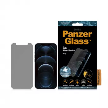 Apsauginis stiklas PanzerGlass Apple iPhone 12 Pro Max, grūdintas stiklas + PET, privatumo filtras, 6,7 col.