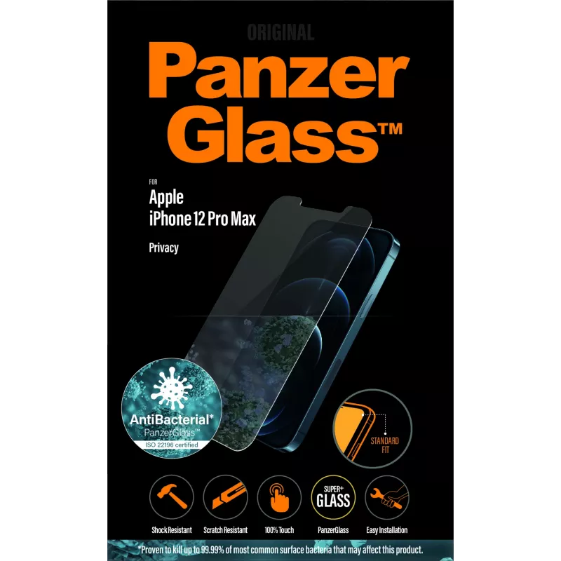 PanzerGlass Original P2709 privatumo ekrano apsauga Apple iPhone 12 Pro Max, standartinio pritaikymo