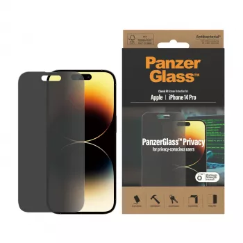 PanzerGlass privatumo ekrano apsauga Apple iPhone 14 Pro atspari įbrėžimams ir smūgiams