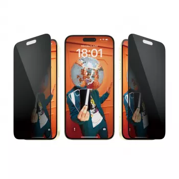 PanzerGlass® Privatumo ekrano apsauga iPhone 15 Plus | Ultra-Wide Fit su EasyAligner