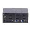 StarTech.com 2 prievadų dviejų monitorių DisplayPort KVM jungiklis, 4K 60Hz, 2x USB 5Gbps šakotuvas, 2x USB 2.0 HID prievadai, perjungimas klavišais ir mygtukais, atitinka TAA, 3 lygio ESD apsauga