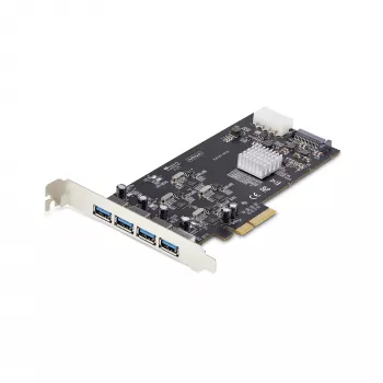 StarTech.com 4 prievadų USB PCIe kortelė, USB 3.2 5Gbps, PCI Express plėtimosi kortelė su 4 nepriklausomais USB valdikliais, 4x USB-A prievadai, Windows/macOS/Linux
