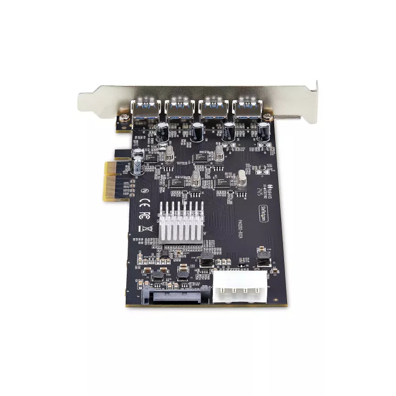 StarTech.com 4 prievadų USB PCIe kortelė, USB 3.2 5Gbps, PCI Express plėtimosi kortelė su 4 nepriklausomais USB valdikliais, 4x USB-A prievadai, Windows/macOS/Linux