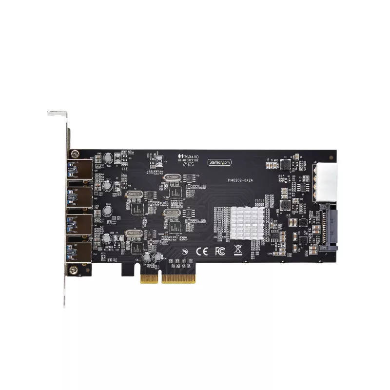 StarTech.com 4 prievadų USB PCIe kortelė, USB 3.2 5Gbps, PCI Express plėtimosi kortelė su 4 nepriklausomais USB valdikliais, 4x USB-A prievadai, Windows/macOS/Linux