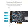 StarTech.com 4 prievadų USB PCIe kortelė, USB 3.2 5Gbps, PCI Express plėtimosi kortelė su 4 nepriklausomais USB valdikliais, 4x USB-A prievadai, Windows/macOS/Linux
