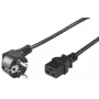 MicroConnect PE07719005 maitinimo laidas, juodas, 0,5 m, CEE7/7 – C19 mova