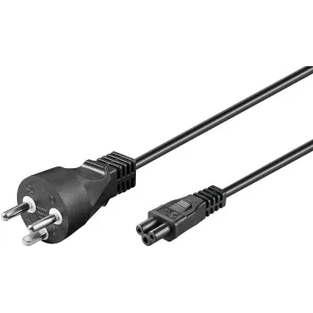 Microconnect PE120810 maitinimo laidas, juodas, 1 m, K tipo kištukas, C5 jungtis