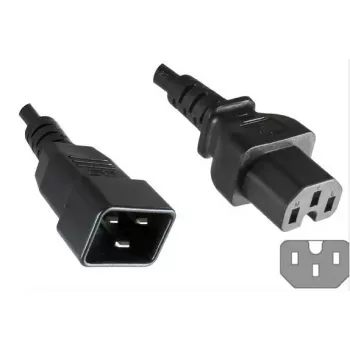 Microconnect PE152018 maitinimo laidas 1,8 m C20 kištukas C15 lizdas juodas