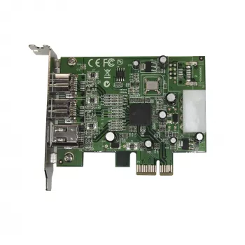 StarTech.com 3 prievadų 2b 1a žemo profilio 1394 PCI Express FireWire kortelės adapteris