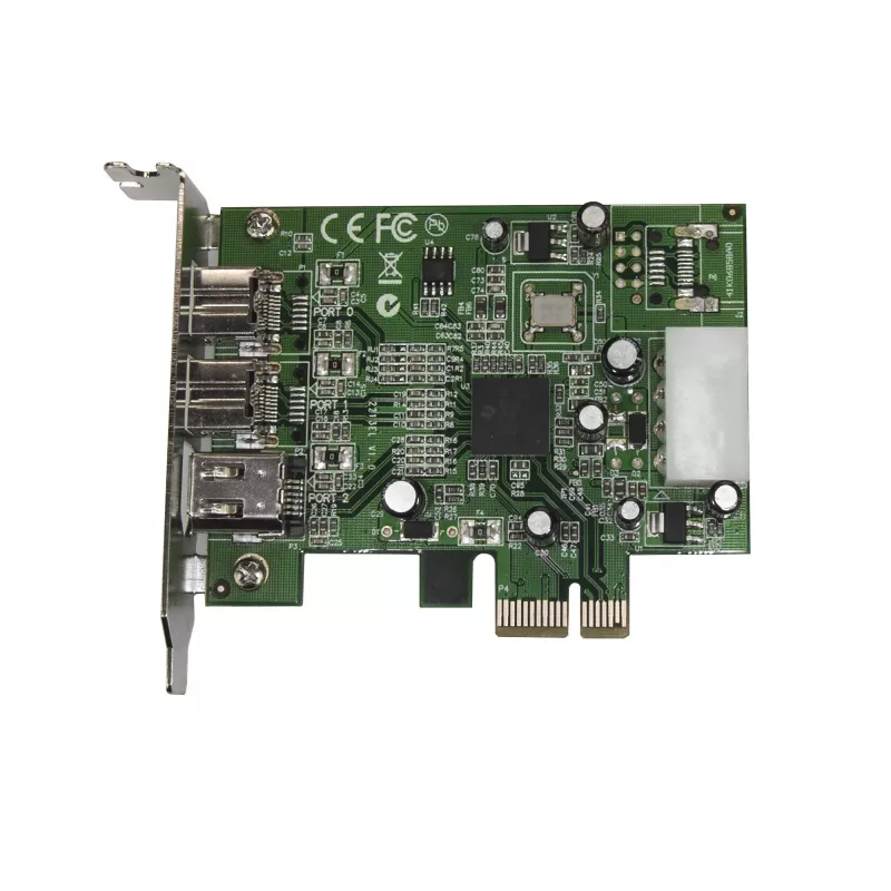 StarTech.com 3 prievadų 2b 1a žemo profilio 1394 PCI Express FireWire kortelės adapteris